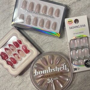 NWT Press-On Nail Kits - Nail Reformation, Dashing Diva, Celebritips & Bombshell